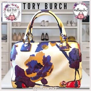 Tory Burch Robinson Timeless Floral Satchel Cream Multi-winner Host Pick